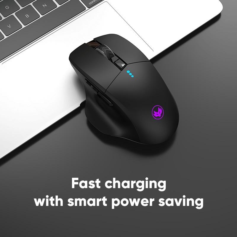 Cek MOFii Mouse Wireless Gaming Rechargeable Baterai Type-C Fast Charging 1600DPI RGB Light P6 - foto 5